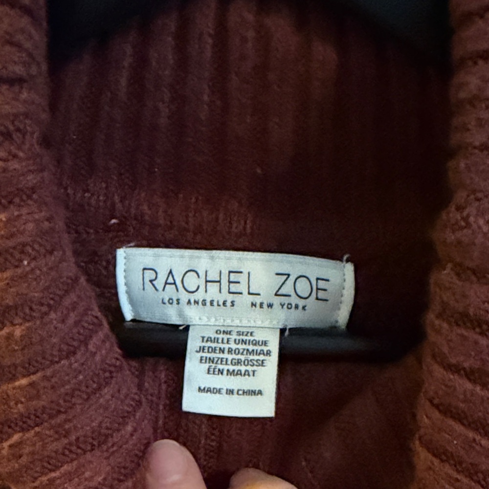 Rachel Zoe Cable-Knit Turtleneck Poncho Sweater - Women's - Picture 2 of 5